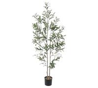 Dripex 150CM Artificial Olive Tree 5FT Tall Faux Silk Olive Plant Lifelike Fake Tree for Home Office Indoor Decor (Style 4)