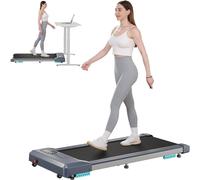 Dripex 2.5HP Under Desk Treadmill - 6 Shock-absorbing Cushions, Remote & LED Display, 1-6 km/h, No Assembly, 265 lb Capacity