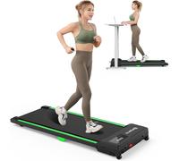 Dripex 2.5HP Under Desk Treadmill with 6 Shock-absorbing Cushions with Remote Control and LED Display, Adjustable Speeds 1-6km/h, No Assembly