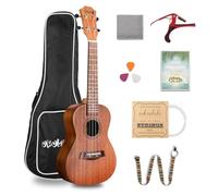 Dripex 23 Inch Concert Ukulele, Small Guitar Ukelele, Professonial Wood Ukulele Starter with Beginners Kit, Quality Musical String Instrument for Adults or Kids (Natural Color)