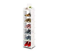 Dripex 7 Tier Shoe Rack Shoe Cabinet Storage Rack Bookshelf Shoe Organizer Free Standing Display Rack in Home Corridor Hallway and Corner