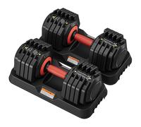 Dripex Adjustable Dumbbells Pair 55 lbs | 10 Weight in 1 Adjustable Weights Set for Home Gym Exercise Equipment | Anti-Slip Handle with Safety Locking Mechanism for Men and Women