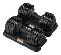 Dripex Adjustable Dumbbells Pair 55 lbs | 10 Weight in 1 Adjustable Weights Set for Home Gym Exercise Equipment | Anti-Slip Handle with Safety Locking Mechanism for Men and Women