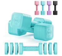 Dripex Adjustable Dumbbells Weight Set 2.5kg/5kg/10kg Pair, Dumbbell Set with Non-Slip Handle Home Gym Fitness for Men/Women-5kgX2