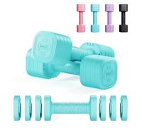 Dripex Adjustable Dumbbells Weight Set 2.5kg/5kg/10kg Pair, Dumbbell Set with Non-Slip Handle Home Gym Fitness for Men/Women-2.5kgX2