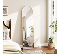 Dripex Arch Mirror Full Length, 150 x 40cm Full Body Floor Mirror with Stand, Standing/Leaning/Hanging for Living Room Bedroom, Gold