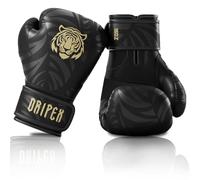 Dripex Boxing Gloves for Men Women Youth, Boxing Training Gloves | for Heavy Bag Workout, Muay Thai, Kickboxing, Sparring Punching Gold tiger 16oz