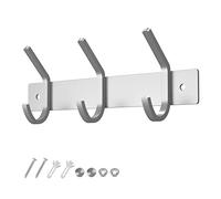Dripex Coat Hook Rack Wall Mounted 304 Stainless Steel Hanger Heavy Duty Clothes Hat Holder (3 Hooks)