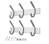 Dripex Coat Hook Rack Wall Mounted 304 Stainless Steel Hanger Heavy Duty Clothes Hat Holder (3 Hooks - 2 Pack)