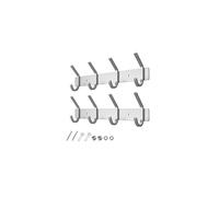 Dripex Coat Hook Rack Wall Mounted 304 Stainless Steel Hanger Heavy Duty Clothes Hat Holder (4 Hooks - 2 Pack)