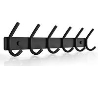 Dripex Coat Hook Rack Wall Mounted 304 Stainless Steel Hanger Heavy Duty Clothes Hat Holder (6 Hooks)
