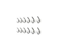 Dripex Coat Hook Rack Wall Mounted 304 Stainless Steel Hanger Heavy Duty Clothes Hat Holder (6 Hooks - 2 Pack)