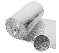Dripex Double Bubble Foil Insulation, Heat Reflective 5 - 6mm Thick Double-Layer Aluminium Insulation Foil, Loft Boat Caravan Home Wall Roof Shed, 1m x 15m(15㎡)
