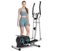 Dripex Elliptical Cross Trainer, Compact Elliptical Machine For Home, Magnetic Elliptical Machines Fitness with 16 Levels Resistance, 6KG Flywheel, LCD Monitor, Pulse Sensor, Bottle Holder (Blue)