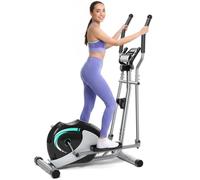 Dripex Elliptical Cross Trainer for Home, 16-Level Magnetic Resistance Elliptical Machine, Ultra-Quiet Magnetic Drive with 6 kg Flywheel, LCD Monitor, Heart Rate Sensors & Device Holder (Green)