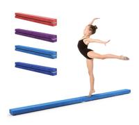 Dripex Folding Gymnastics Balance Beam 210cm Kids Training Beam High Density EVA Faux Suede for Home Gym Exercise