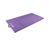 Dripex Folding Gymnastics Exercise Mat - 6FT/8FT Home Gym Mats with Carry Strap 5cm(2’’) Thick Foam Nonslip Soft PU Leather for Yoga/Tumbling/Camping/Pilates/Martial Arts Training/Floor Workout