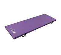 Dripex Folding Gymnastics Exercise Mat - 6FT/8FT Home Gym Mats with Carry Strap 5cm(2’’) Thick Foam Nonslip Soft PU Leather for Yoga/Tumbling/Camping/Pilates/Martial Arts Training/Floor Workout