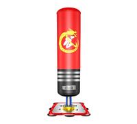 Dripex Free Standing Boxing Punch Bag, Heavy Duty Punching Bag Stand with Suction Cups Base for Teens Practice Boxing, Karate, Taekwondo, MMA - 47"/4FT,Red