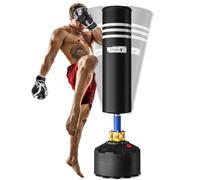 Dripex Free Standing Punch Bag, Heavy Duty Boxing Bag with 12 Suction Cups - 69", Stable Pedestal Punching Bag for Adult Men Youth, MMA Muay Thai Kickboxing Home Gym Training