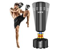 Dripex Free Standing Punch Bag - Heavy Duty Pedestal Stand Boxing Bag, Freestanding Punching Bag for Adult MMA Muay Thai Home Gym Training (5.7ft/69’’) - Black