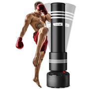 Dripex Freestanding Punch Bag - Heavy Punch Boxing Bag with Stand for Adults Teens, Men Standing Kickboxing Bag with Suction Cup Base & Foam Protector for Home Gym Office MMA Boxing Training