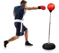 Dripex Punching Bag with Stand for Adults Kids, Adjustable Speed Reflex Training Bag Including Boxing Gloves, Workout Punch Set for Home Gym