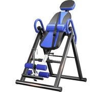Dripex Gravity Heavy Duty Inversion Table with Headrest & Adjustable Protective Belt Back Stretcher Machine for Pain Relief Therapy (Blue)