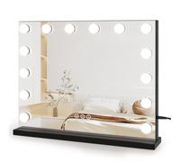 Dripex Hollywood Vanity Mirror with Lights, 50?42cm Large Lighted Makeup Mirror with 14 Dimmable LED Bulbs, 3 Color Modes, Cosmetic Tabletop or Wall