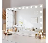 Dripex Hollywood Vanity Mirror with Lights, 9060cm Large Makeup Mirror with 20 Dimmable LED Bulbs, 3 Lighting Modes, Type-C and USB Output Port, Tab