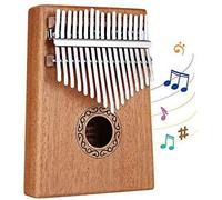 Dripex Kalimba 17 Keys Thumb Piano with Study Instruction and Tune Hammer, Finger Marimba Instrument for Music Lover Beginners(Mahogany)