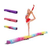 Dripex Kids Balance Beam - 210cm Portable Folding Balance Beam with Carry Handles, High Density EVA Faux Suede Gymnastics Beam for Home Gym Exercise