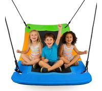 Dripex Kids Nest Swing, Children's Swing Seat, Adjustable Hanging Tree Swings for Outdoor Backyard Garden, Oxford, 100cm, 150 kg Capacity (Rectangle 150 * 80)