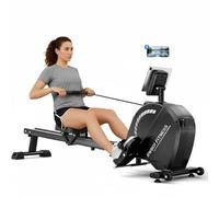 Dripex Magnetic Rowing Machine for Home Gym | 16-Level Magnetic Resistance & Dual Slide Rail | 350LBS Weight Capacity | LCD Monitor & App Connectivity for Full Body Workout