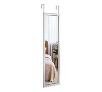 Dripex Over Door Mirror Full Length, 110 x 33cm Wall Mounted Mirror Door Hung Mirror for Bathroom/Bedroom/Wardrobe - Toughened Glass, Silver