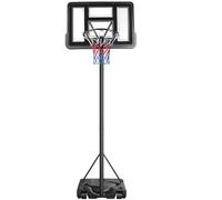 Dripex Portable 10ft Basketball Backboard Hoop Net Set Professional Outdoor Basketball Stand with Wheels for Adults and Children,Adjustable High 2.3M-3.05M (Black Rim)