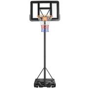 Dripex Portable 10ft Basketball Backboard Hoop Net Set Professional Outdoor Basketball Stand with Wheels for Adults and Children,Adjustable High 2.3M-3.05M