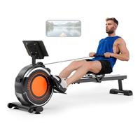 Dripex Rowing Machines for Home Gym, Rowing Machine Magnetic Rower, Max 350 LBS, 16 Levels of Workout Resistance, Dual Slide Rail, Bluetooth App Compatible, LCD Monitor, Row Machine for Gym Exercise