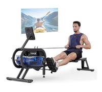 Dripex Rowing Machines for Home Gym, Water Rowing Machine with Adjustable 6 Levels Water Resistance, 150KG Capacity, Bluetooth & LCD Monitor, Rowing Machines for Full Body Workout
