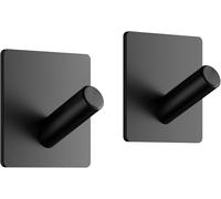 Dripex Self Adhesive Hooks - Set of 2, Stainless Steel - Strong Sticky Hooks for Hanging Towels, Bathroom Towel Hooks, Tea Towel Hooks, Stick on Hooks