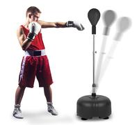 Dripex Speed Punch Ball with Stand, Punching Bag with Adjustable Height Stand - Great for Boxing Equipment, MMA Training, Workout Equipment, Stress Fitness & Relief for Adults, Teens & Kids, Black
