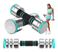 Dripex Steel Adjustable Dumbbells Set 2.5kg 5kg 7.5kg 10kg 15kg 25kg Dumbbells Pair Hand Weights with Foam Handle for Men Women Home Gym Fitness