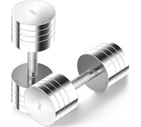 Dripex Steel Adjustable Dumbbells Set 2.5kg 5kg 7.5kg 10kg 15kg 25kg Dumbbells Pair Hand Weights with Foam Handle for Men Women Home Gym Fitness Dumbbell Training