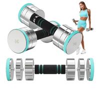 Dripex Steel Adjustable Dumbbells Set 2.5kg 5kg 7.5kg 10kg 15kg 25kg Dumbbells Pair Hand Weights with Foam Handle for Men Women Home Gym Fitness Dumbbell Training