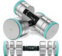 Dripex Steel Adjustable Dumbbells Set 25kg 5kg 75kg 10kg 15kg 25kg Dumbbells Pair Hand Weights with Foam Handle for Men Women Home Gym Fitness Dumbb