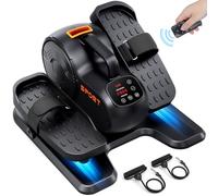 Dripex Under Desk Elliptical Machine, 3-in-1 Electric Leg Exerciser with Remote, 16 Adjustable Speeds & Resistance, Seated Pedal Exerciser for Home Office and Seniors, Fully Assembled