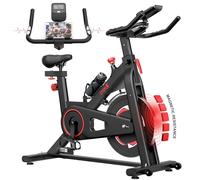 Dripex Upright Exercise Bikes (Indoor Studio Cycles) - 2022 Version-Studio Quality with Heart Rate Monitor, Large Bidirectional Flywheel, Belt Drive, Infinite Resistance, LCD Displays, Hand Pulse