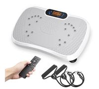 Dripex Vibration Plate Exercise Machine, Whole Body Workout Fitness Vibration Plate, Vibration Power Plate with Resistance Bands,Slim Vibration Platform for Home Training & Shaping,99 Levels-White