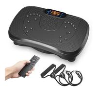 Dripex Vibration Plate Exercise Machine, Whole Body Workout Fitness Vibration Plate, Vibration Power Plate with Resistance Bands,Slim Vibration Platform for Home Training & Shaping,99 Levels-Black