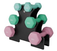 Dripex Weight Dumbbell Set with Storage Stand, Hand Weights Set for Women and Men, Dumbbells for Home Gym Fitness | Pair of 1kg, 2kg, 3kg-Blue